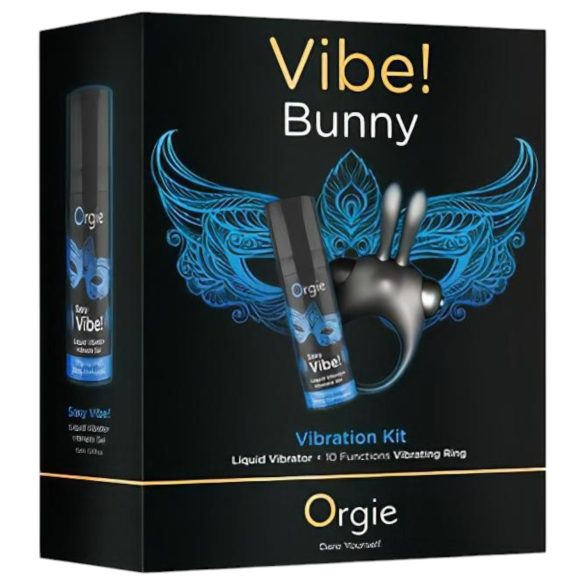 Orgie Bunny - vibratorisk penisring sæt - sort