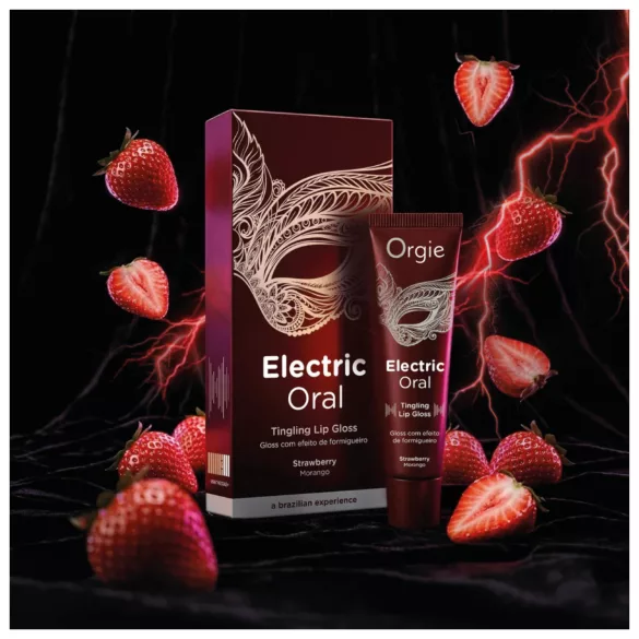 Orgie Electric Oral - prikkende lipgloss - jordbær (10 ml)