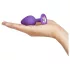 Baseks - silikone anal plug med krystalsten (lilla) - 8 cm