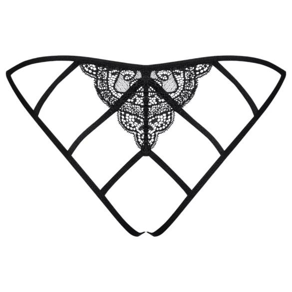 Obsessive Miamor - trusse - åben blonde mesh - sort - L/XL