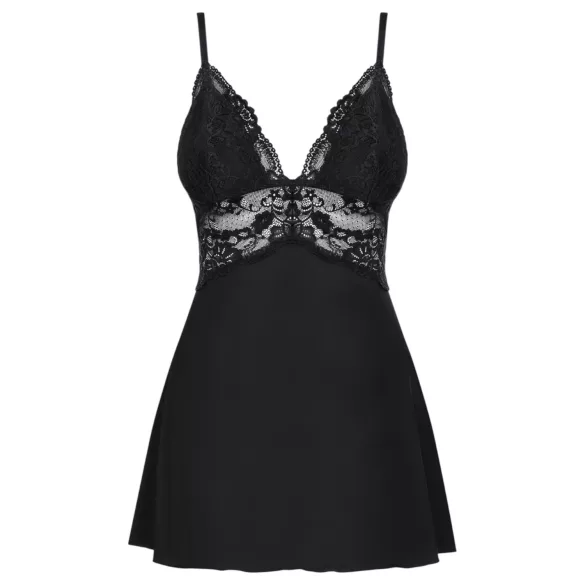 Obsessive - blonde babydoll og g‑string (sort)