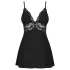 Obsessive - blonde babydoll og g‑string (sort)