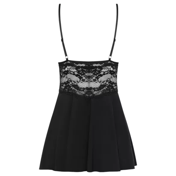 Obsessive - blonde babydoll og g‑string (sort)