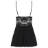Obsessive - blonde babydoll og g‑string (sort)