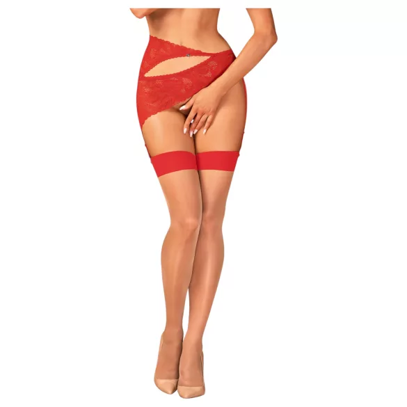 Obsessive Aloisa - lingeriegavesæt - 6 dele - rød - L/XL