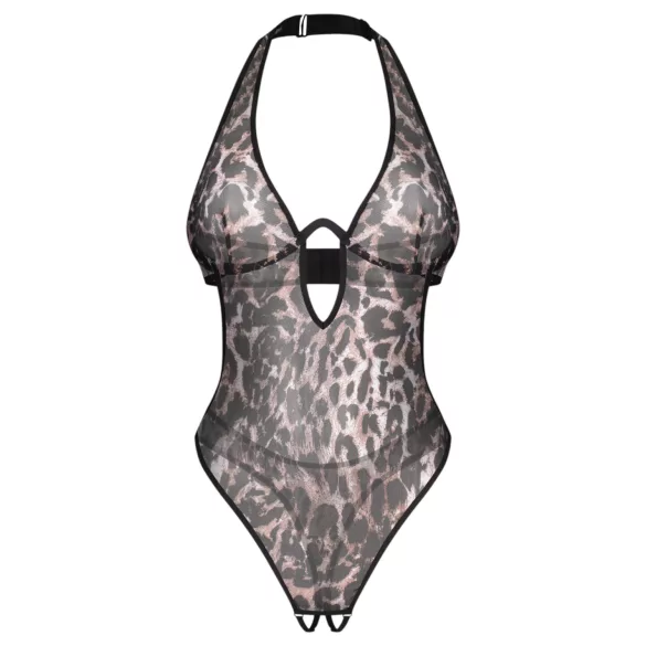 Obsessive Addia - leopardmønstret åben body