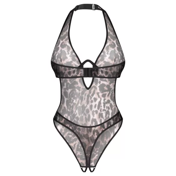 Obsessive Addia - leopardmønstret åben body
