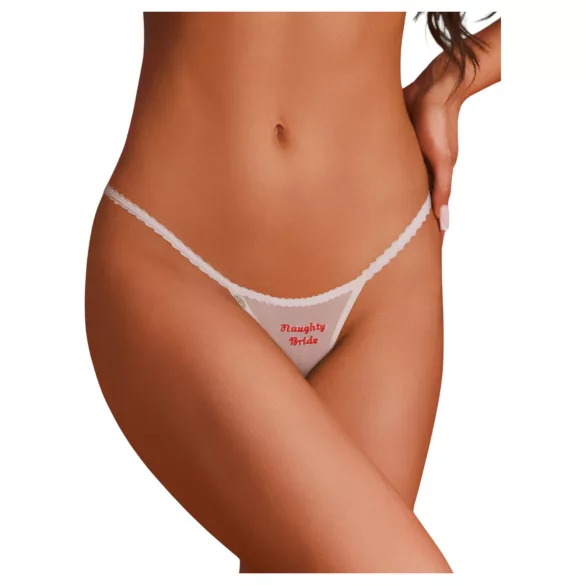 Obsessive Weddya Bride - åben g‑streng (hvid) - L/XL