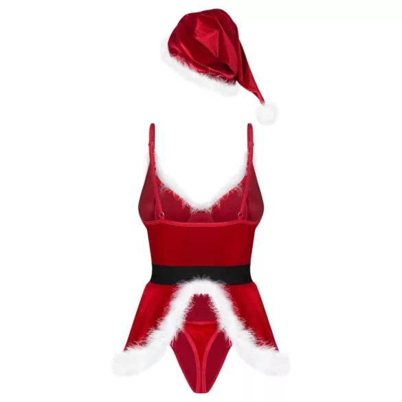 Obsessive Hot Santa - tredelt julemandskostume til kvinder (rød)
