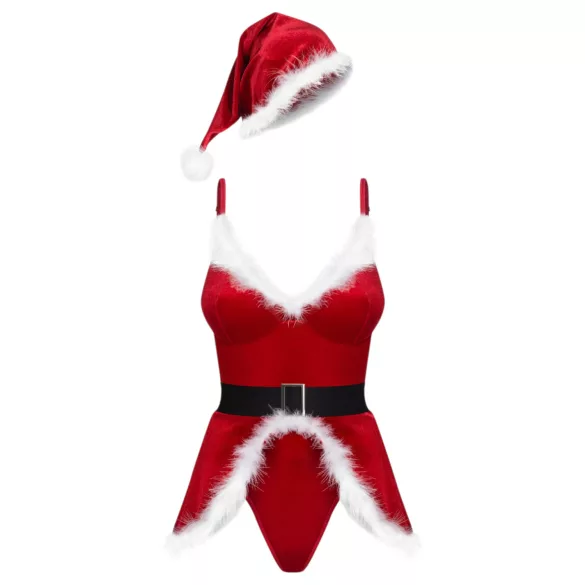 Obsessive Hot Santa - tredelt julemandskostume til kvinder (rød)