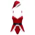 Obsessive Hot Santa - tredelt julemandskostume til kvinder (rød)