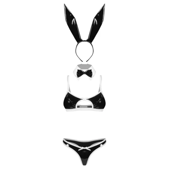 Obsessive Night Bunny - firedelt kanindragt til kvinder (sort)