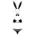 Obsessive Night Bunny - firedelt kanindragt til kvinder (sort)