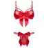 Obsessive Gifty - todelt sexet lingerisæt til kvinder (rød) - L/XL