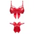 Obsessive Gifty - todelt sexet lingerisæt til kvinder (rød) - L/XL