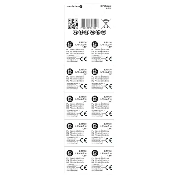 Elem - Batteri - LR1130/LR54 - 10 stk