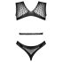 Livco Michikol - åben-ryg net bodystocking - (sort) - S-L