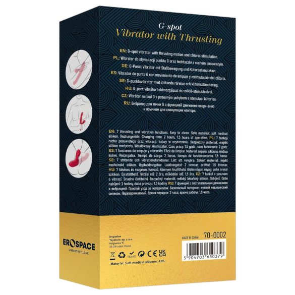 Sweet Play - vibrator med thrust og klitorisstimulation - pink