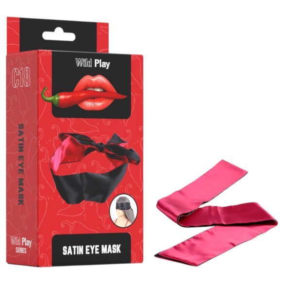 Wild Play - satin øjenmaske (sort)