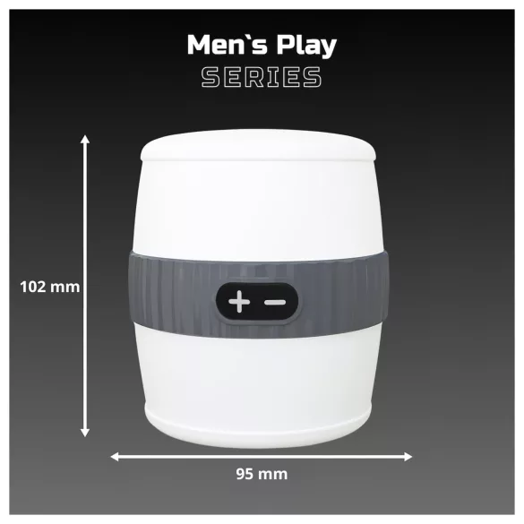 Erospace Men's Play - diskret vibrerende masturbator til mænd (hvid)