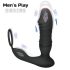Men's Play - smart, skubbende anal vibrator (sort)
