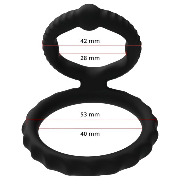 Men's Play - penisring og kuglering - sort