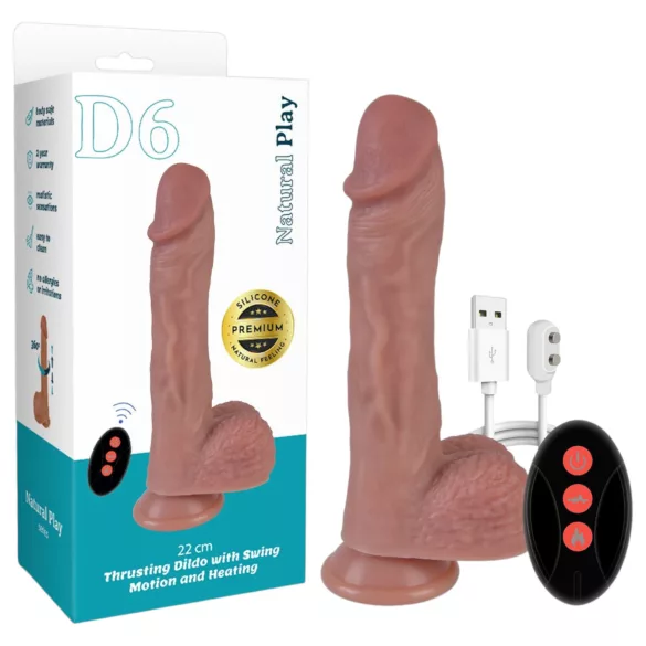 Natural Play - støt- og roterende vibrator (naturel)