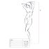 Passion BS036 - Roset åbent jumpsuit (hvid) - S-L