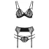 Passion Floris - lingerisæt - sort - L/XL