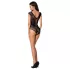 Passion BS064 - neglige body med åbning - sort net - S-L