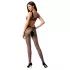 Passion BS085 - bodystocking med åbning - sort mozaikmønster (S-L)