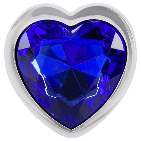 Magic Shiver - analplug med sten - metal - blå