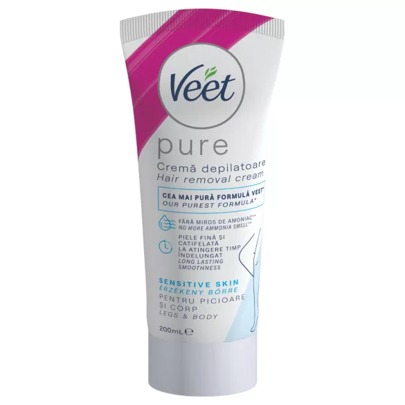 Veet Pure - hårfjerningscreme til ben og krop - til sensitiv hud (200 ml)