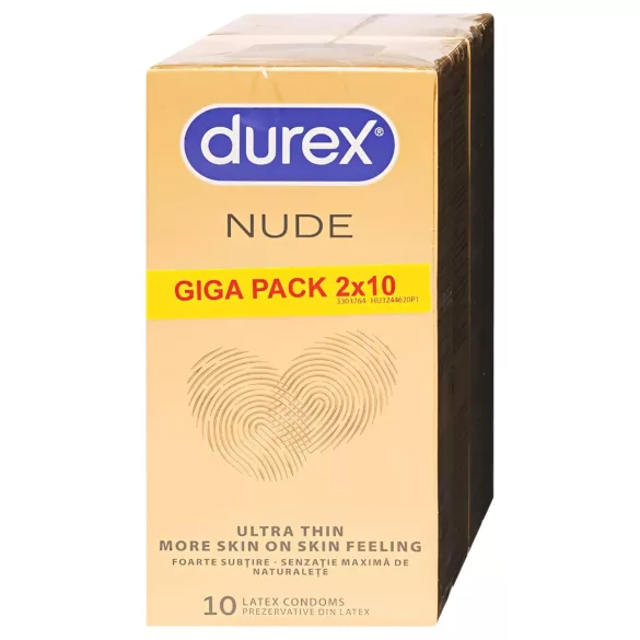 Durex Nude - ultratynde kondomer (2x10 stk.)
