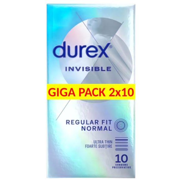 Durex Invisible Regular Fit - tynde kondomer (2x10 stk)