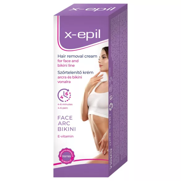 X-Epil - hårfjerningscreme til ansigt/bikinilinje - 40ml