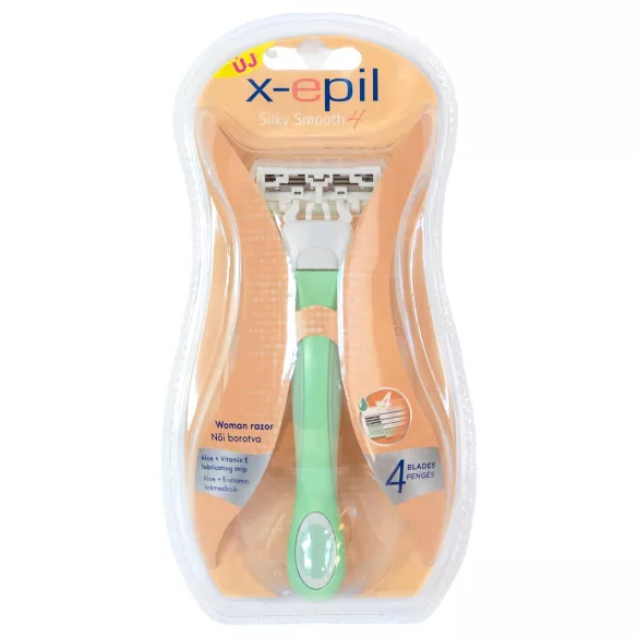 X-Epil Silky Smooth - damebarbermaskine med udskifteligt hoved - 4 blade