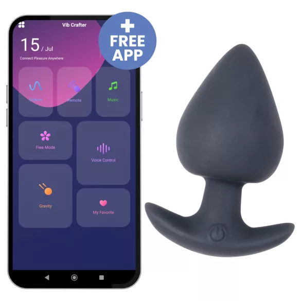 Desirel Obsidian - anal vibrator - app-styret - sort