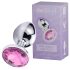 Desirel Pink Juvel L - anal plug (sølv-lyserød)