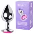 Desirel - analplug - pink juvel - sølv/pink
