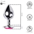 Desirel - analplug - pink juvel - sølv/pink