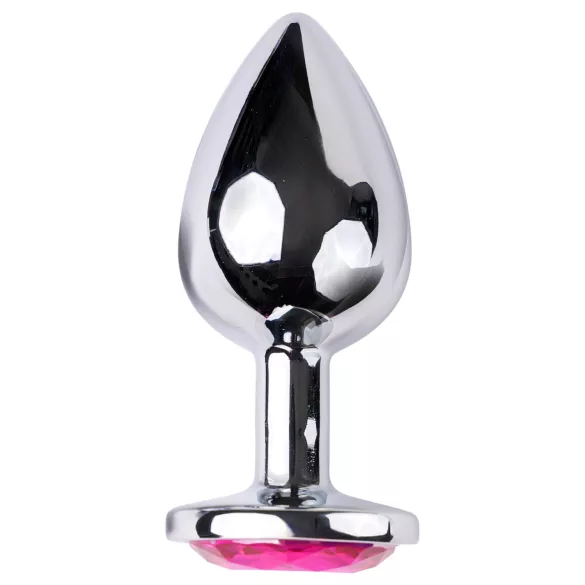 Desirel - analplug - pink juvel - sølv/pink