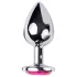 Desirel - analplug - pink juvel - sølv/pink