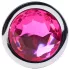 Desirel - analplug - pink juvel - sølv/pink