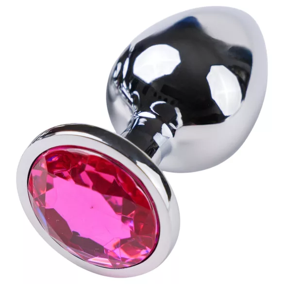 Desirel - analplug - pink juvel - sølv/pink