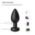 Desirel Easy Obsidian - genopladelig, trådløs anal vibrator (sort)