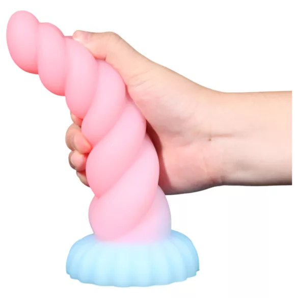 OgazR - dildo med lys - unikorn design - 22cm regnbue