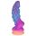 Glødende Dragedildo - 22 cm (Lilla/Rosa)