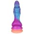 Glødende Dragedildo - 22 cm (Lilla/Rosa)