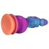 Glødende Dragedildo - 22 cm (Lilla/Rosa)